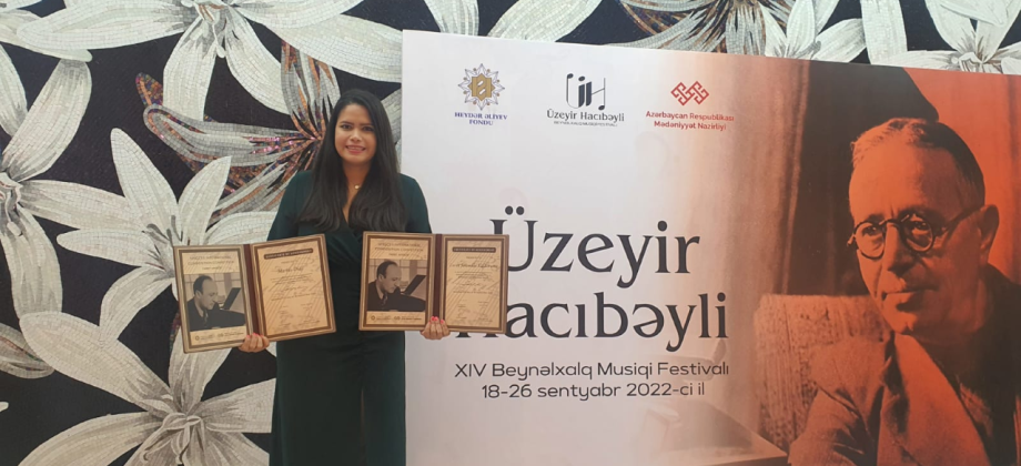 La Encargada de Negocios a.i. participó en concierto del Festival Internacional Hajibeyli donde se reconocieron a los compositores