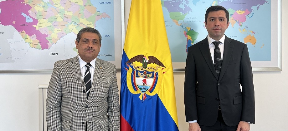El Embajador de Colombia en Azerbaiyán y el Encargado de Negocios de Azerbaiyán en Colombia buscan fortalecer los vínculos bilaterales