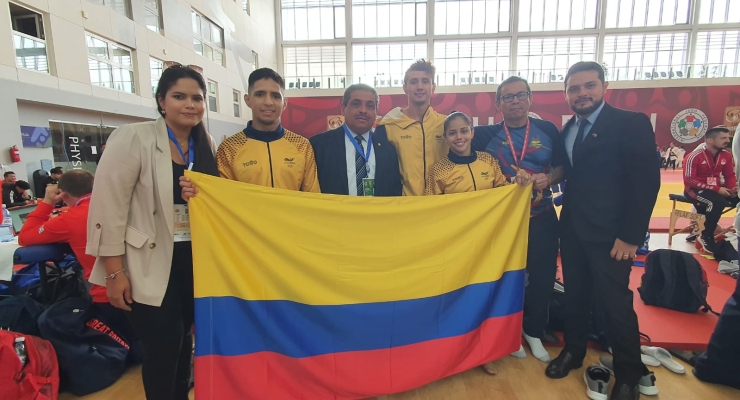 Embajador de Colombia en Azerbaiyán dialogó con los deportistas colombianos que compitieron en el campeonato Judo Baku Grand Slam 2023