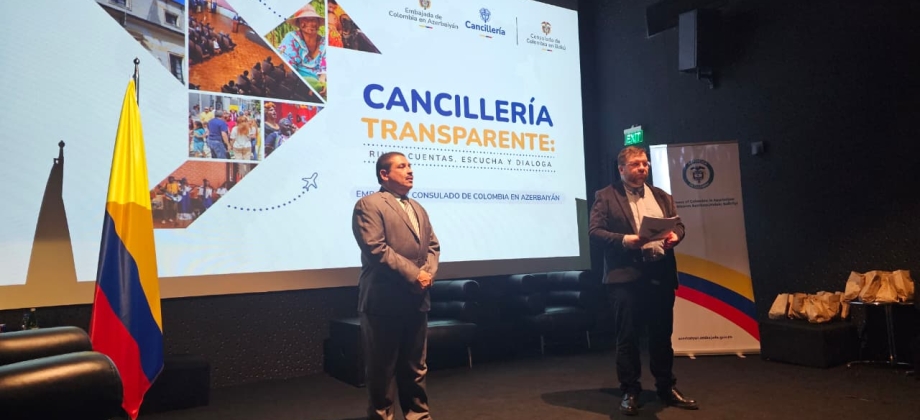 La Embajada y el Consulado de Colombia en Bakú realizan jornada de rendición de cuentas a la comunidad colombiana en Azerbaiyán