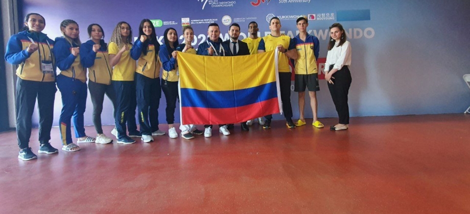 Deportistas colombianos participaron en el Campeonato Mundial de Taekwondo en Bakú, Azerbaiyán