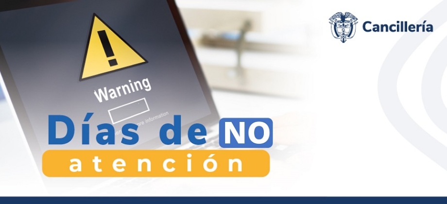 La Embajada de Colombia y su sección consular no tendrán atención al público el 8 de marzo de 2024