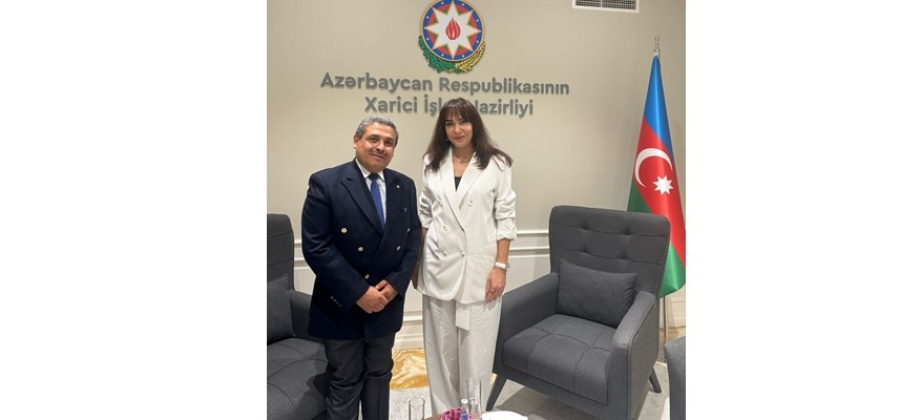 Reunión entre el Embajador de Colombia y la Directora del Departamento de Américas de la Cancillería de Azerbaiyán